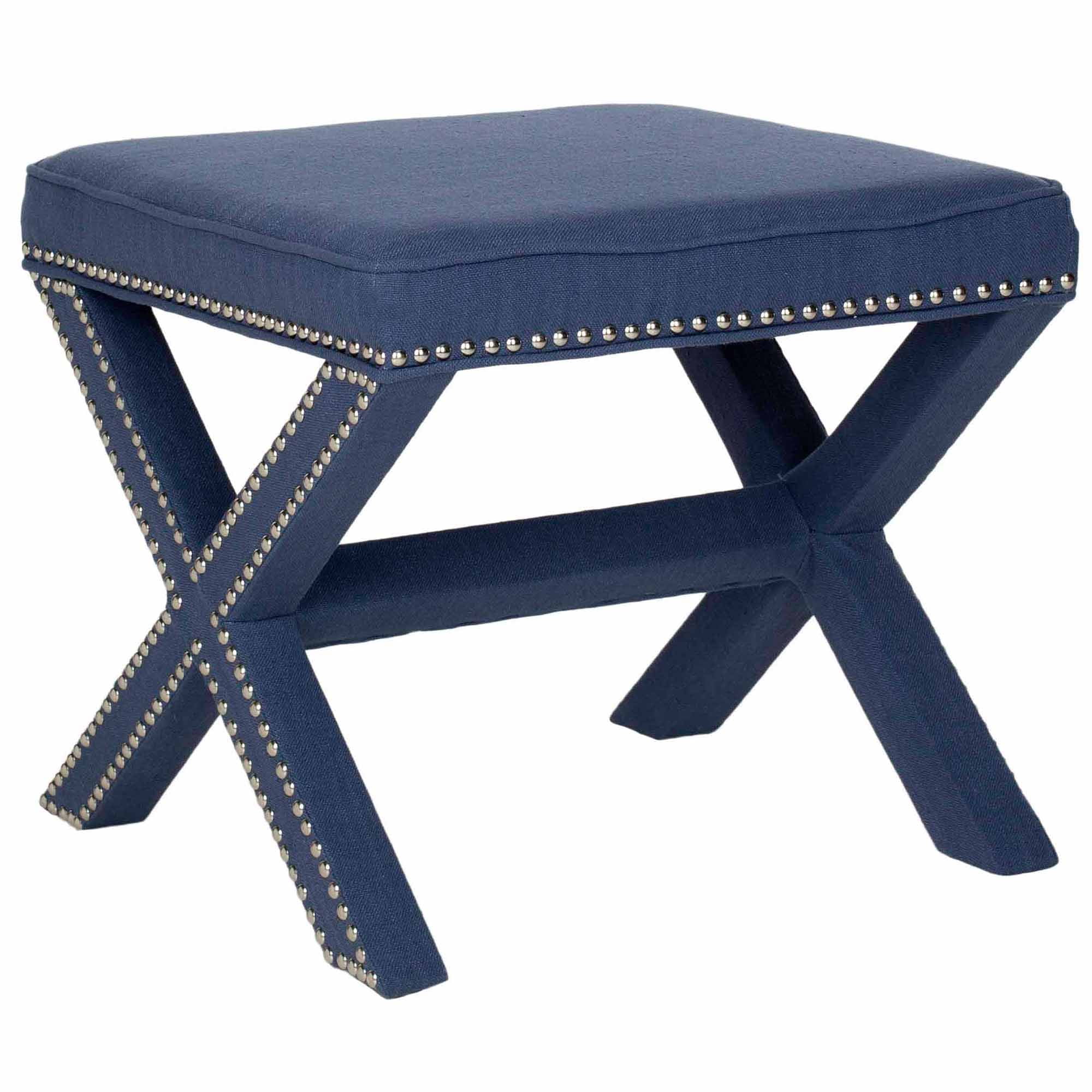 SAFAVIEH Palmer Transitional Cross Leg Upholstered Ottoman