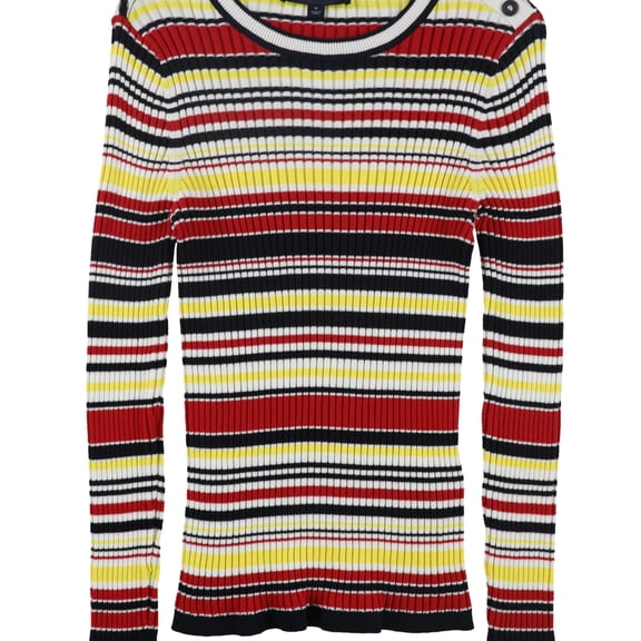 Tommy Hilfiger Womens Ribbed Pullover Sweater, Multicoloured, XX-Large