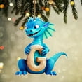 thumbnail image 4 of Lilixerw Cute Christmas Dinosaur Alphabet Ornaments,Acrylic Dino Figures Hanging Gift for Christmas Tree Decoration(G), 4 of 4