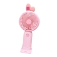 thumbnail image 2 of Tnarru Handheld Fan Cooling Fan Lightweight Stylish 1 Wind Speed Mini Portable Fan Personal Small Desk Fan for Outdoor Gifts Home Travel Pink Rabbit Ears, 2 of 8