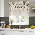 thumbnail image 4 of Sweet Home Curtain Valances for Windows, Kitchen Valance Window Treatments Panel 2 Pack, Western Stars Bird Houses Farmhouse Retro Rod Pocket Short Curtains for Bathroom Bedroom 54 x 18 Inch, 4 of 8