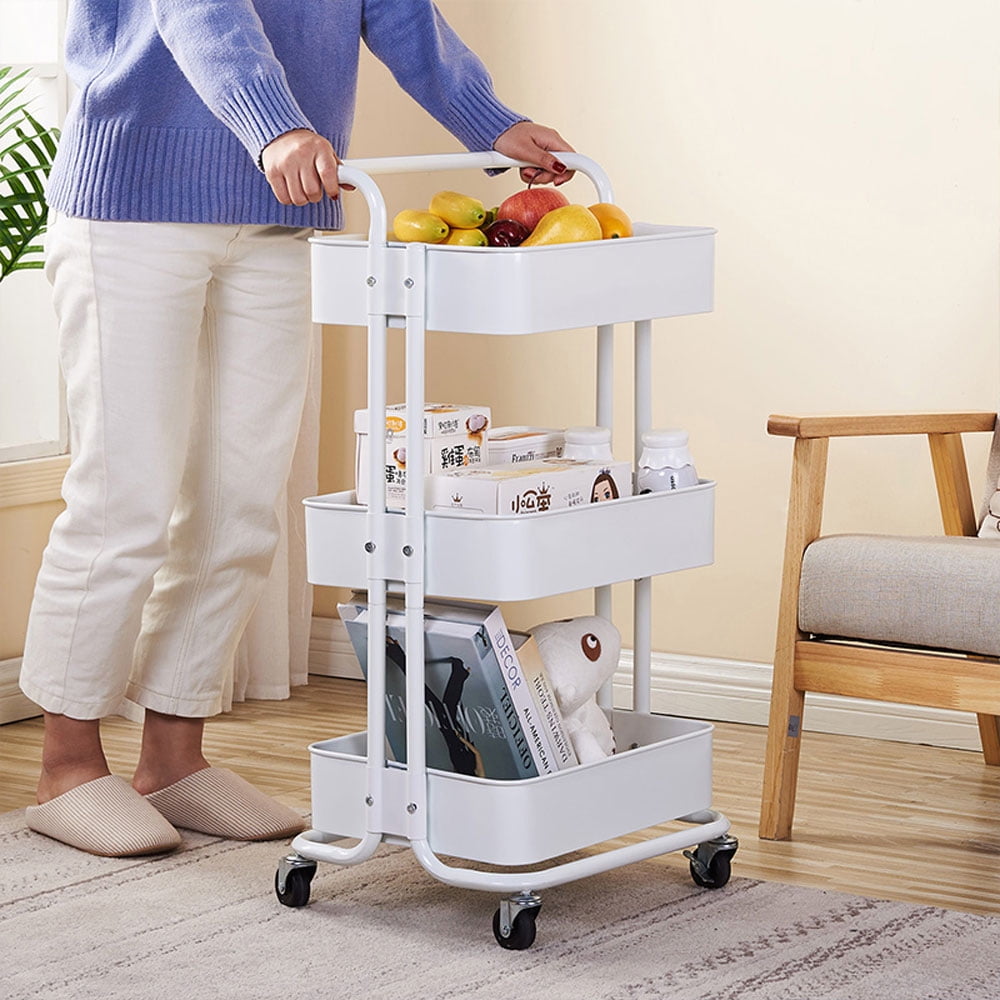 Lowestbest 3-Tier Kitchen Storage Utility Cart, Microwave Oven Stand Storage Cart, Multifunction Storage Cart for Bedroom, Kitchen, Office Lowestbest 3-Tier Kitchen Storage Utility Cart, Microwave Oven Stand Storage Cart, Multifunction Storage Cart for Bedroom, Kitchen, Office