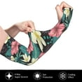 thumbnail image 3 of Fotbe Green Tropical Leaves UV Sun Protection Arm Sleeves - Tattoo Cover Up - Basketball Arm Sleeve UPF 50 Cooling for Men Women, 3 of 8