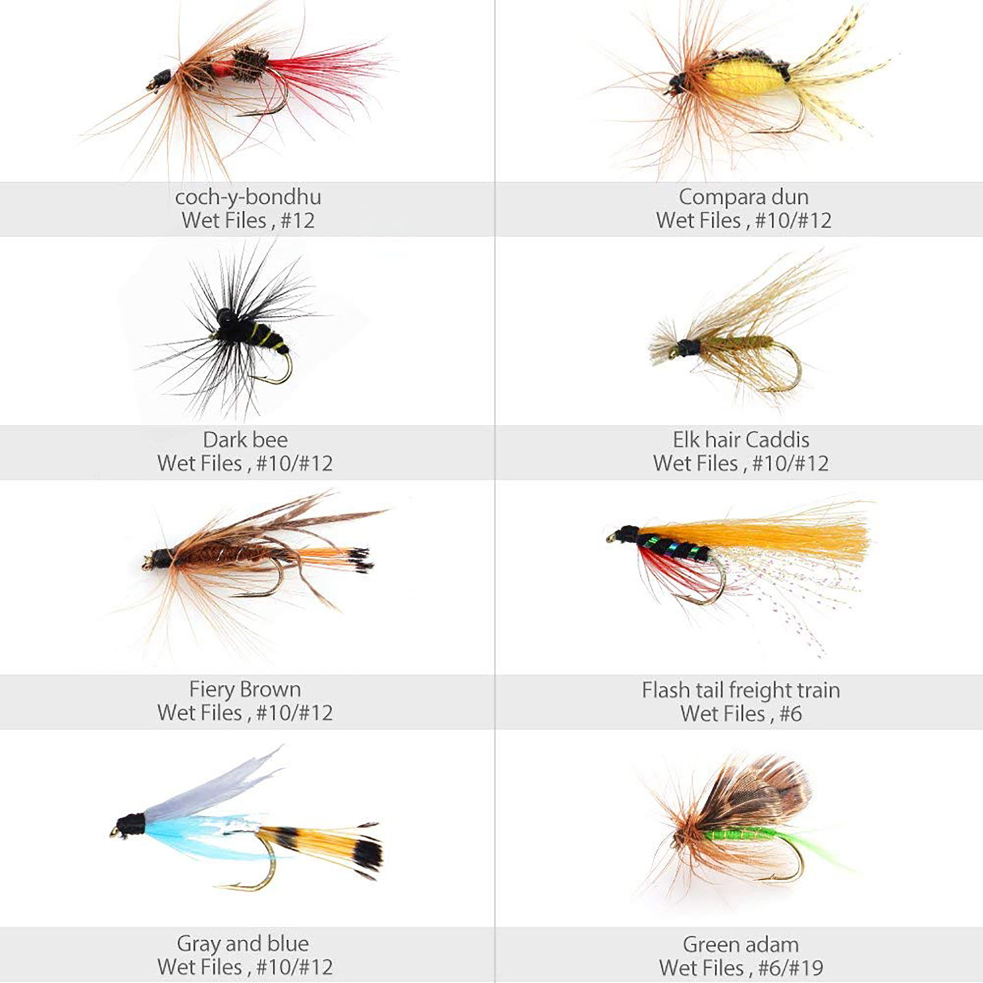 6 x Adams Comparadun Dry Fly Fishing Flies For Trout Salmon 