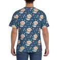 thumbnail image 3 of Vsdgher Astronaut Corgi Dog Print Men's Dry Fit Mesh Athletic Shirts Moisture Wicking Tennis T-Shirt Tops, 3 of 9