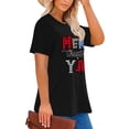 thumbnail image 2 of Anbech Women's Christmas Plus Shirt Graphic Short Sleeve Ladies Tops Casual Loose Xmas Tshirts, 2 of 10