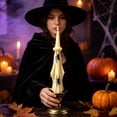thumbnail image 2 of Aurorax Halloween Decoration Indoor Party,Gothic Home Decor Wizard Hat Black Taper Gothic Lighting, 2 of 6