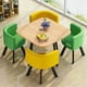 thumbnail image 5 of Green Floor Dining Table Set 4 Chairs Modern Negotiation Coffee Tables Kitchen Table A Manger Living Room Furniture GPF50YH My Lux Decor Round, 5 of 28