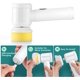 thumbnail image 2 of Cepillo de limpieza eléctrico recargable, fregadora giratoria inalámbrica impermeable con 4 cabezales de cepillo reemplazables para cocina, bañera, fregadero, esquina, ventana, inodoro, ruedas, 2 of 5