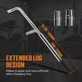 thumbnail image 2 of 4 Way Lug Wrench, Foldable Cross Tire Iron Lug Nut Wrench, Multi Size Chrome Plated Carbon Steel, 2 of 8