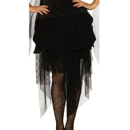 Sheer Ruffle Adult Women Black Gothic Ballet Witch Costume Skirt-One