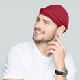 thumbnail image 4 of Xihbxyly Turbante para Hombre, Forrado con Satén y Seda, Diseño Elástico Ajustable, Cómodo para Rastas, Ligero y Transpirable, Perfecto para Dormir o Actividades Al Aire Libre, Talla Única, Versátil, 4 of 4