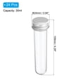 thumbnail image 2 of Unique Bargains 30ml Plastic Test Tubes with Screw Caps, 24Pcs 109x24mm Tubes for Party Decoration Lab Use, Silver Tone, 2 of 7