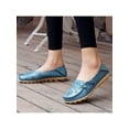 thumbnail image 6 of Frontwalk Women Flats Round Toe Boat Shoes Hollow Out Loafers Walking Casual Moccasins Womens Slip On Light Blue 5.5, 6 of 8
