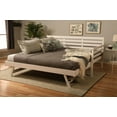 thumbnail image 4 of Kodiak Furniture Boho Wood Daybed/Pop Up Bed in White w/ Brown Mattresses, 4 of 10