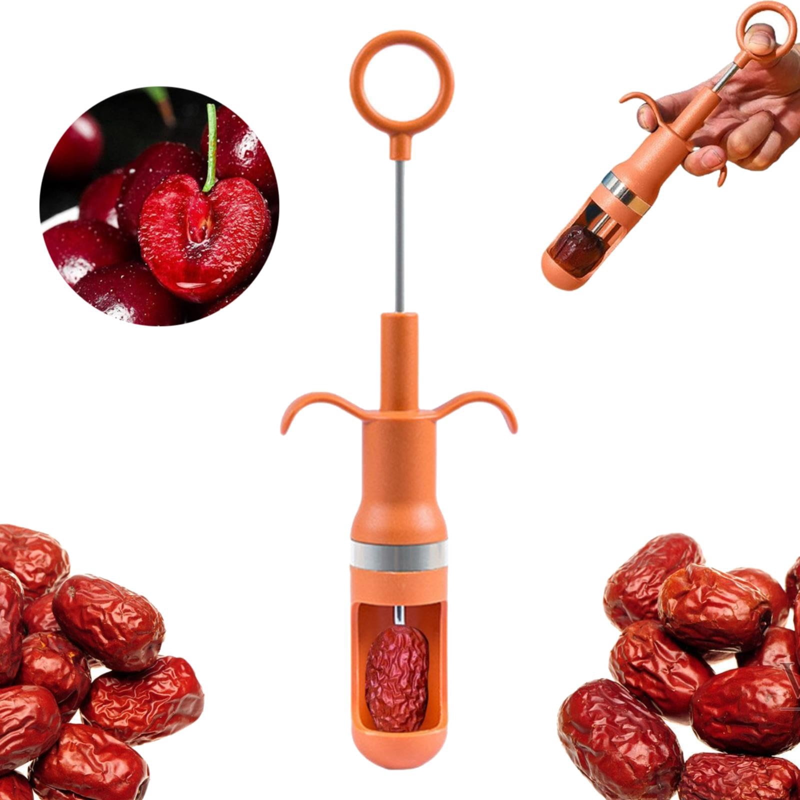 Dénoyauteur intégré simple pour cerises et olives - Outil pour retirer les noyaux de cerises, de dattes rouges et d'autres fruits - Maison Dénoyauteur intégré simple pour cerises et olives - Outil pour retirer les noyaux de cerises, de dattes rouges et d'autres fruits - Maison