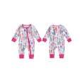 thumbnail image 2 of Newborn Baby Boy Girl Fall Winter Clothes Long Sleeve Fish Print Zipper Jumpsuit Romper Outfits 0-12M, 2 of 9