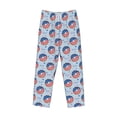 thumbnail image 4 of Goofa Donut with the USA Fag Printed Soft Pajama Pants for Men, Wide Leg Comfy Casual Lounge Yoga Pants-Small, 4 of 9