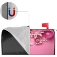thumbnail image 3 of Pink Floral Mailbox Cover, Flowers Romantic Love Mailbox Covers Magnetic Mail Wraps Post Garden Decorations 21x18 in, 3 of 6