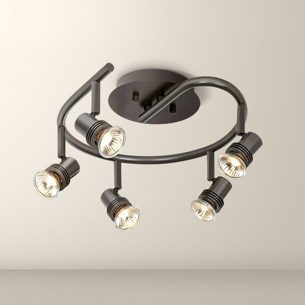Pro Track® Spiral Bronze 5Light LED Ceiling Fixture