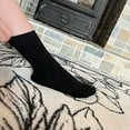 thumbnail image 5 of SERISIMPLE Women Thin Ankle Socks Bamboo Crew Lightweight Soft Breathable Socks 5 Pairs (Black, Medium), 5 of 6
