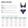 thumbnail image 6 of Honeii Red White Blue Fireworks Print Women’s Bikini Set,Two Piece Swimsuit Bathing Suits,Stylish High Elasticity Swimwear for Beach and Pool, 6 of 7