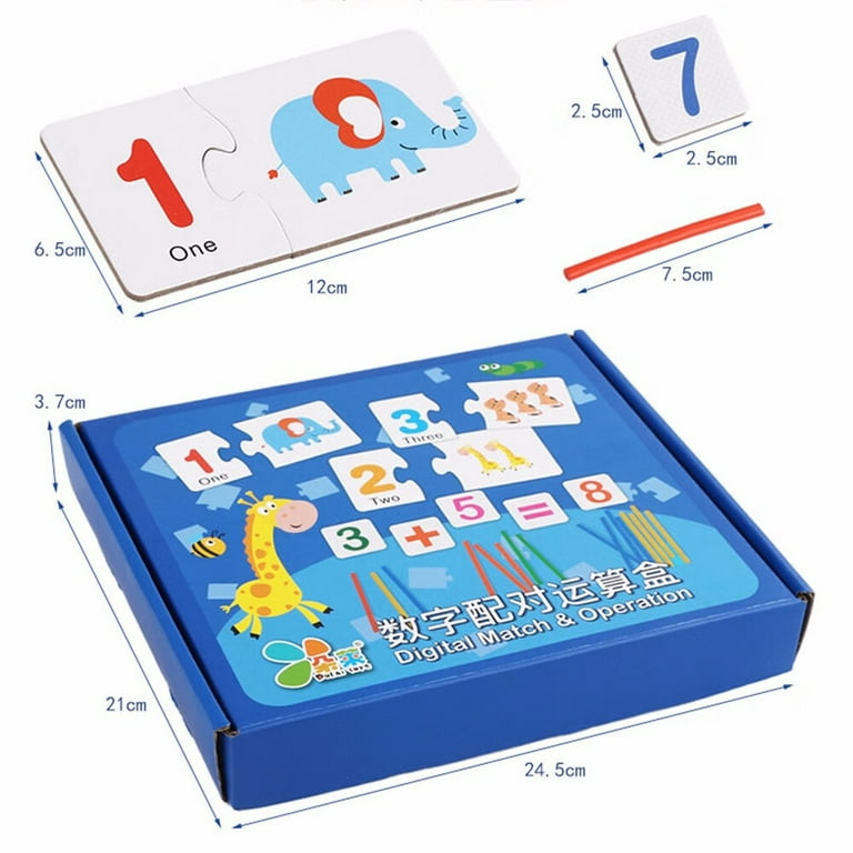 Educational Toys for 5 Year Old Boys Kids Child Wooden Numbers Mathematics Early Learning Counting Educational Toy Other