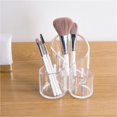 thumbnail image 2 of Moyic Organizador de brochas de maquillaje, organizador de cosméticos acrílico, soporte para cosméticos en forma de S con 3 compartimentos Almacenamiento y organización del hogar Moyic HA034635-00, 2 of 6