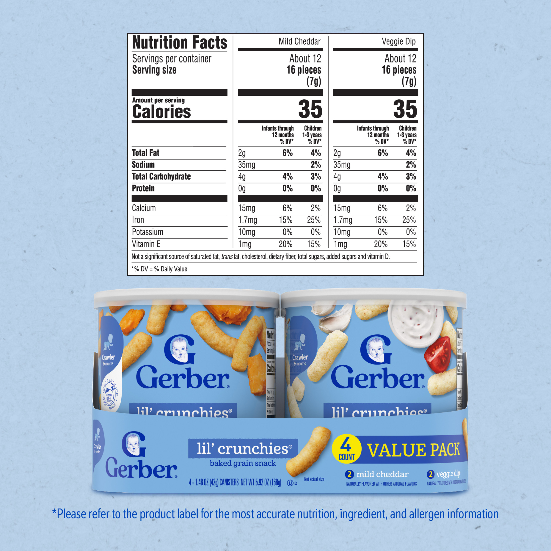Gerber Snacks para Bebé Lil' Crunchies Maíz Horneado, Paquete de Valor, Envase de 1.48 oz (Paquete de 4) 7