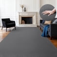 thumbnail image 5 of Buganda Soft Area Rugs, Low Pile Area Rug for Living Room Bedroom, Non Slip Washable Decor Carpet, 5'x8', Dark Grey, 5 of 6