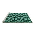 thumbnail image 2 of Ahgly Company Machine Washable Indoor Rectangle Abstract Turquoise Blue Modern Area Rugs, 4' x 6', 2 of 4