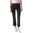 thumbnail image 2 of Mifsaly Capri Yoga Pants for Women High Waisted Cropped Flare Leggings Soft Stretchy Flattering Fit Athletic Workout Casual Work Office Capris Gray,XXXXL, 2 of 6