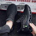 thumbnail image 4 of EKRBXA Knit No-Tie Sneakers, Lightweight Breathable Mesh Running Shoes, Non-Slip Comfort Casual Trainers with Wave Hollow Sole for Gym & Everyday Wear, 4 of 5