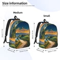 thumbnail image 2 of Disketp Sunflowers At Sunset Mochila de Lona Estampada, Mochila Escolar de Viaje Ligera para Estudiantes y Portátil-Medium, 2 of 5