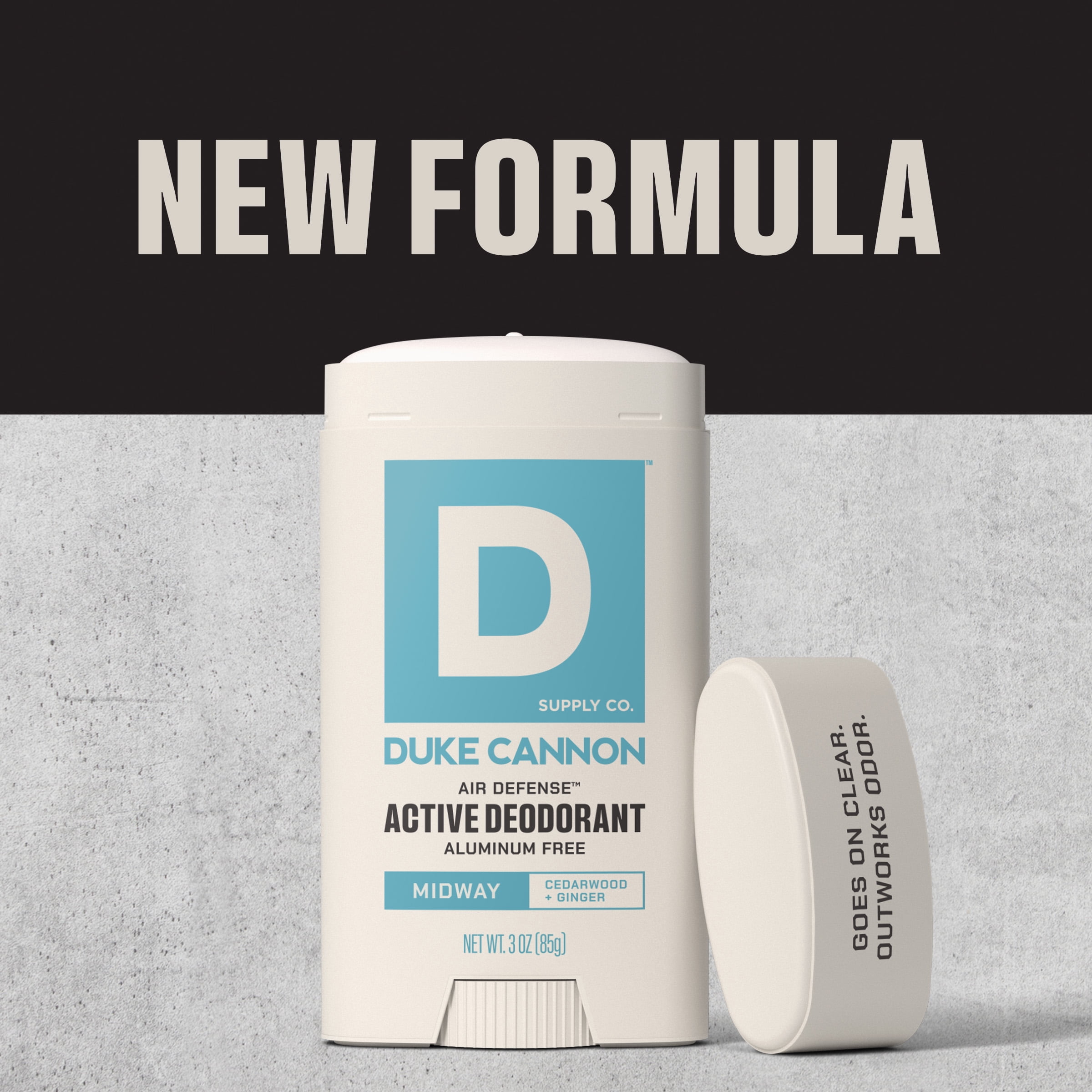 Duke Cannon Midway Scent Aluminum-Free Deodorant Stick for Men, 3 oz, Long-Lasting Odor Protection