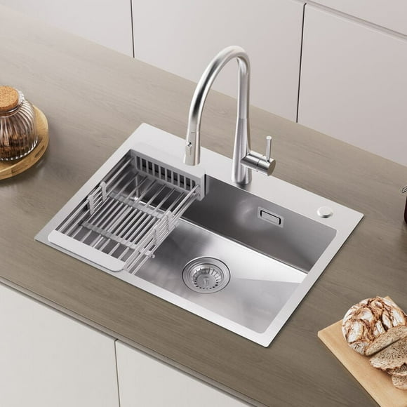 Nano Coated Surface Double Bowl Sink, Indestructible Construction Stainless Steel Sink For Your Home Laundry, Utility Room, Or Kitchen, 50*40CM, Sloped Drainage Design Ensures