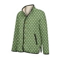 thumbnail image 5 of Wutalume Women's Floral Print Stand Up Collar Pleated Cotton Long Sleeved Button Cotton Jacket, Vintage Style, Comfortable Fit, Perfect for Spring and Fall Fashion,Army Green L, 5 of 5