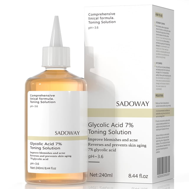 Tónico SADOWAY con ácido glicólico 7% exfoliante 240 ml