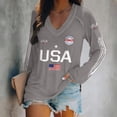 thumbnail image 2 of AHMOMEI Women's 250 Anniversary USA Shirt America 1776-2026 250th Anniversary Long Sleeve Patriotic Women's Sweatshirts, 2 of 5