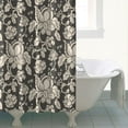 thumbnail image 5 of Floral Shower Curtain Watercolor Botanical Bathroom Decor Rustic Flower Design Fabric Bath Curtain for Tub Country Style Home Accessories with Hooks，72x84in(180*210cm), 5 of 5