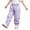 Purple, variant on SGFCWSX Girls Rain Pants, Waterproof Windproof Loose Fit Elastic Waist Lightweight Reflective Strips Outdoor Mud Pants for Outdoor Blue Size 2T