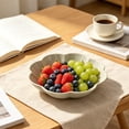 thumbnail image 6 of FeiFu Plastic Flower Shaped Serving Bowl 8.46in, Petal Design Fruit Snack Tray, Decorative Candy Dish for Coffee Table Living Room, Platos de plástico en forma de flor, 6 of 6