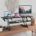 thumbnail image 4 of 47 Inch Large Standing Desk Converter – Extra Wide Sit Stand Riser with Keyboard Tray, Dual Monitor Space, Gas Spring Height Adjustable – Ergonomic Desktop Workstation for Home or Office, 4 of 10