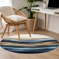 thumbnail image 5 of Abstract Curves Round Area&nbsp;Rug 3ft Colorful Lines Impressionist Style Non-Slip&nbsp;Washable Circle Rugs Soft Felt Indoor Floor Mat for Bedroom Kitchen Living Room Bathroom, 5 of 9