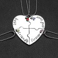 thumbnail image 1 of Custom Name Necklace Stitching Heart Lettering Four Piece Necklace Accessories, 1 of 1