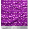 thumbnail image 1 of Soimoi Japan Crepe Satin Fabric Flamingo Bird Print Fabric by Yard 42 Inch Wide, 1 of 3