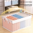 thumbnail image 3 of HAVELOR Clothing Storage Box, 18.5 x 11 x 7.9 in, Dustproof and Moisture-Proof PVC Mesh, Organize Seasonal Clothes and Bedding in Your Closet(With cover,1set), 3 of 5
