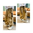 thumbnail image 4 of Luogg Boys Kids Personality Casual Cargo Pants Solid Color Loose Sweatpants Trousers For Sports Activewear Boys Sweatpants 4-5 Years, 4 of 5
