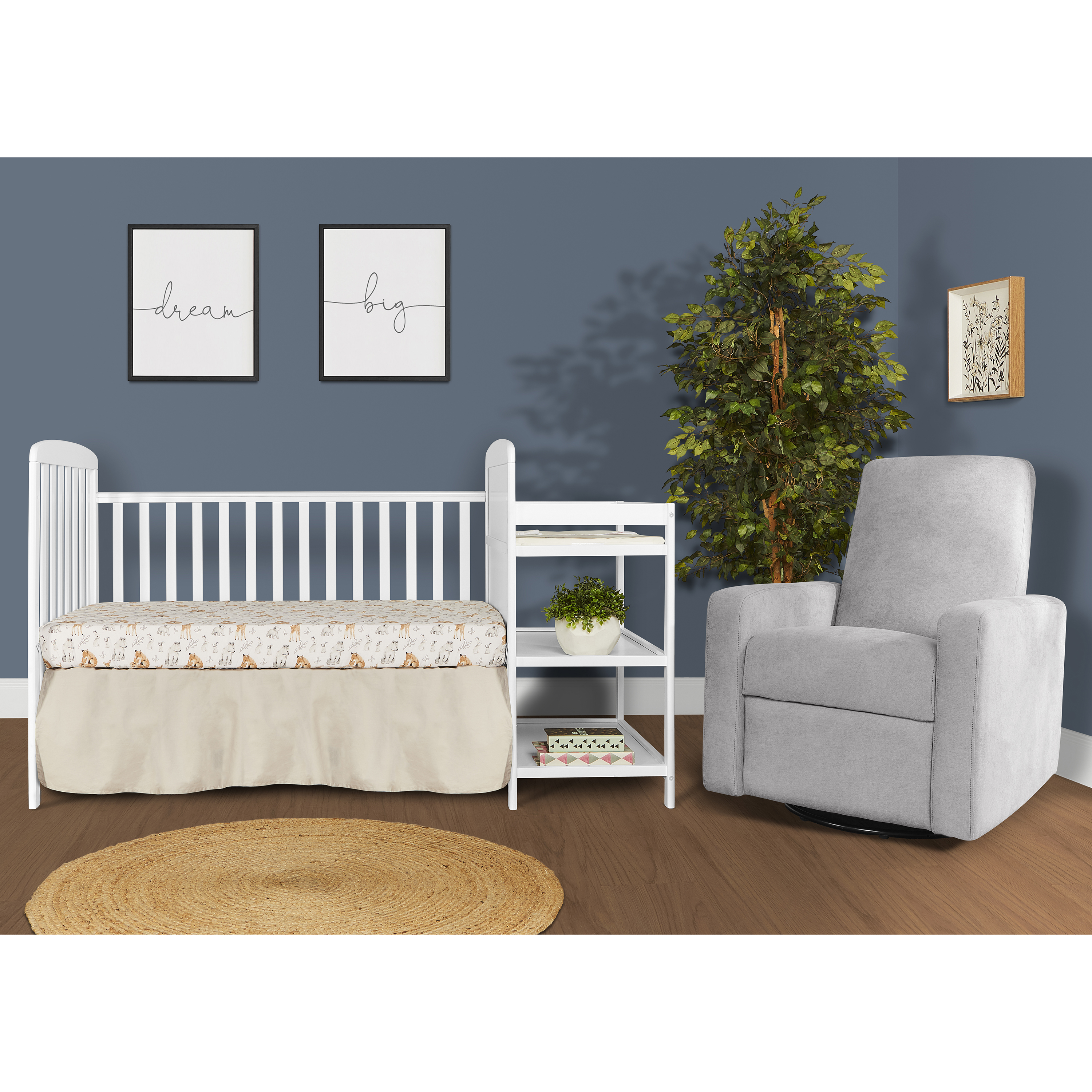 Dream On Me Anna 3-in-1 Full Size Crib and Changing Table Combo in White - image 2 of 16
