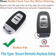 thumbnail image 2 of Key Fob Cover Compatible with Fit for Audi Q5 Q7 S3 S4 S5 S6 S7 S8 SQ5 RS5 RS7 A4 A5 A6 A7, ABS Zinc Alloy, 3 Button, Keyless Key Holder, Keychain, Keychain Case Holder Protector,Carbon Fiber, 2 of 6